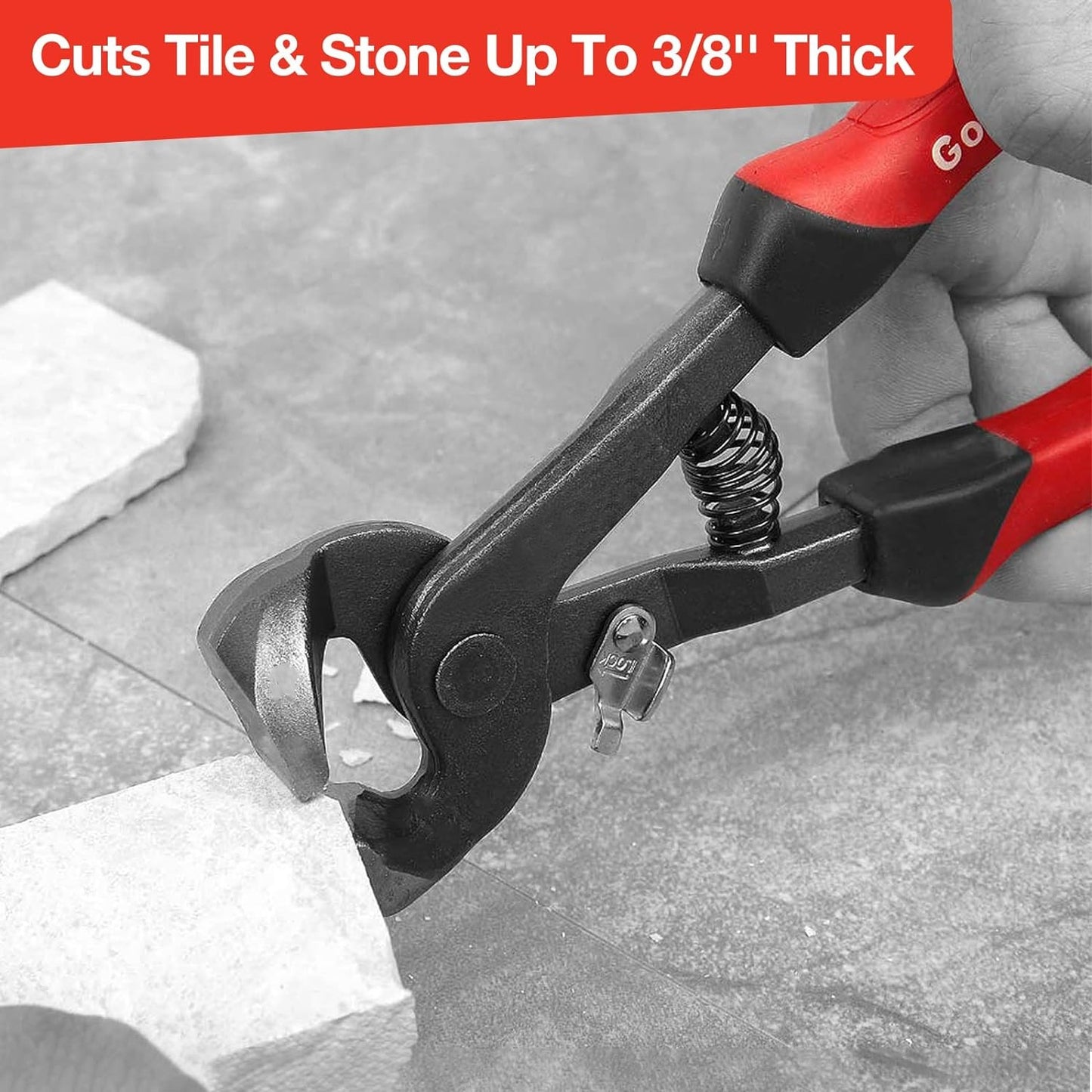 2 Piece Glass Tile Nippers Set - Heavy Duty Wheeled Glass Mosaic Nipper & Hd Cer