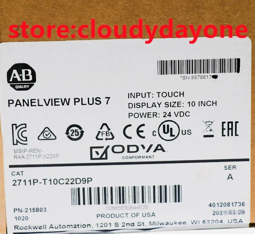 Sealed Allen Bradley 2711P-T10C22D9P SER A PanelView Plus 7 Graphic Terminal