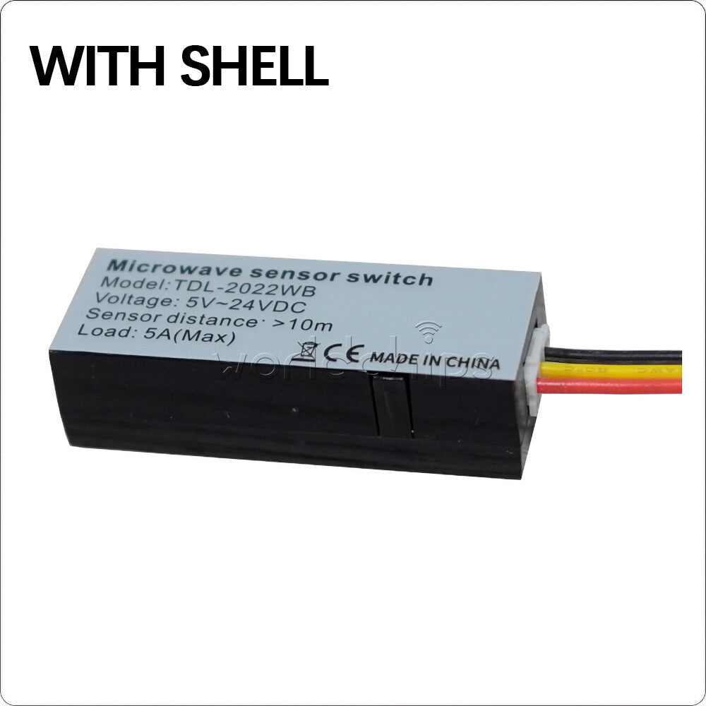 TDL-2022WB 5V 12V 24V Microwave Radar Sensor Induction Switch 5A 360° 8-10m