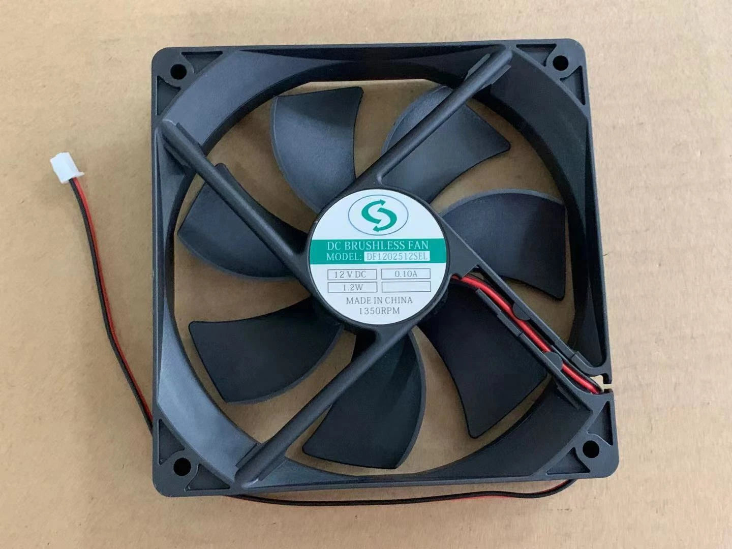 DF1202512SEL 12V 0.10A 1.2W 12CM 2-wire silent chassis power supply fan