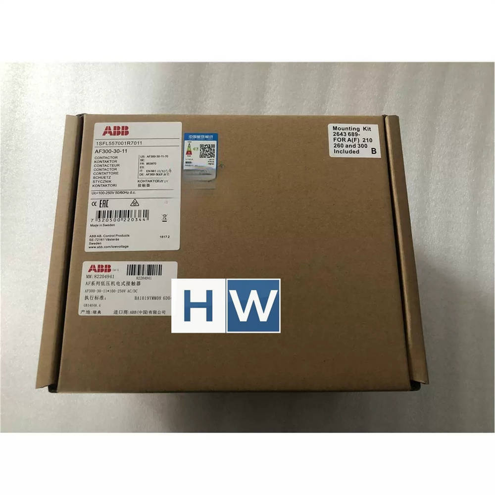 1/piece  ABB electromagnetic AC/DC contactor AF300-30-11 coil voltage 100-250V