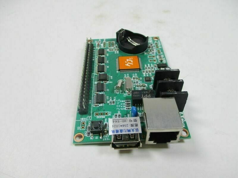 1PCS  HD-E64 network port + U disk control card LED strip screen card
