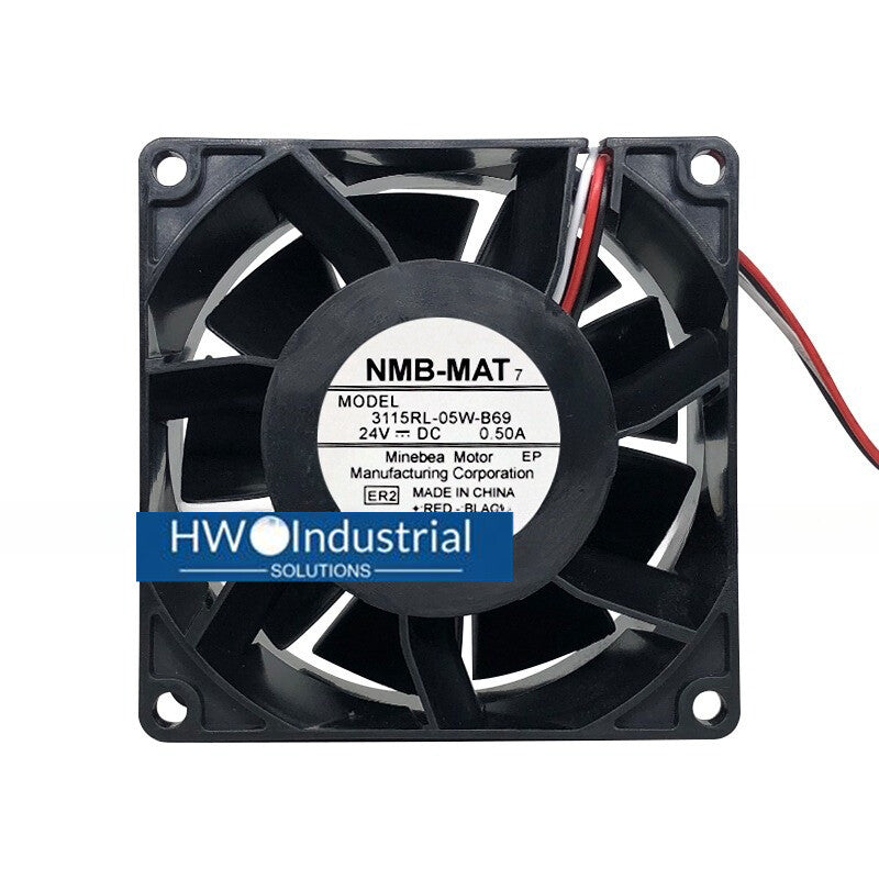 NMB 3-wire 3115RL-05W-B69 24V 0.50A 8CM 8038 Inverter Cooling Fan