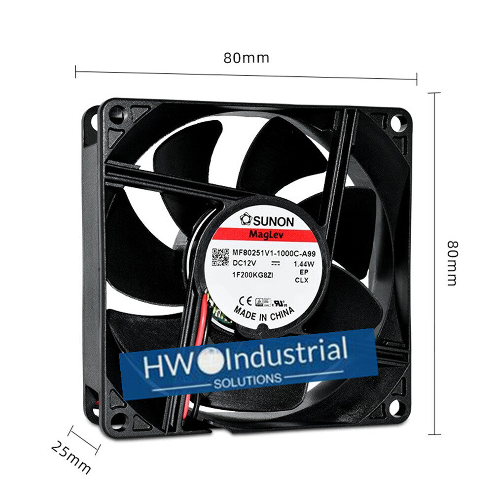 1/piece SUNON MF80251V1-1000C-A99 8025 12V 1.44W 8CM Chassis Cooling Fan
