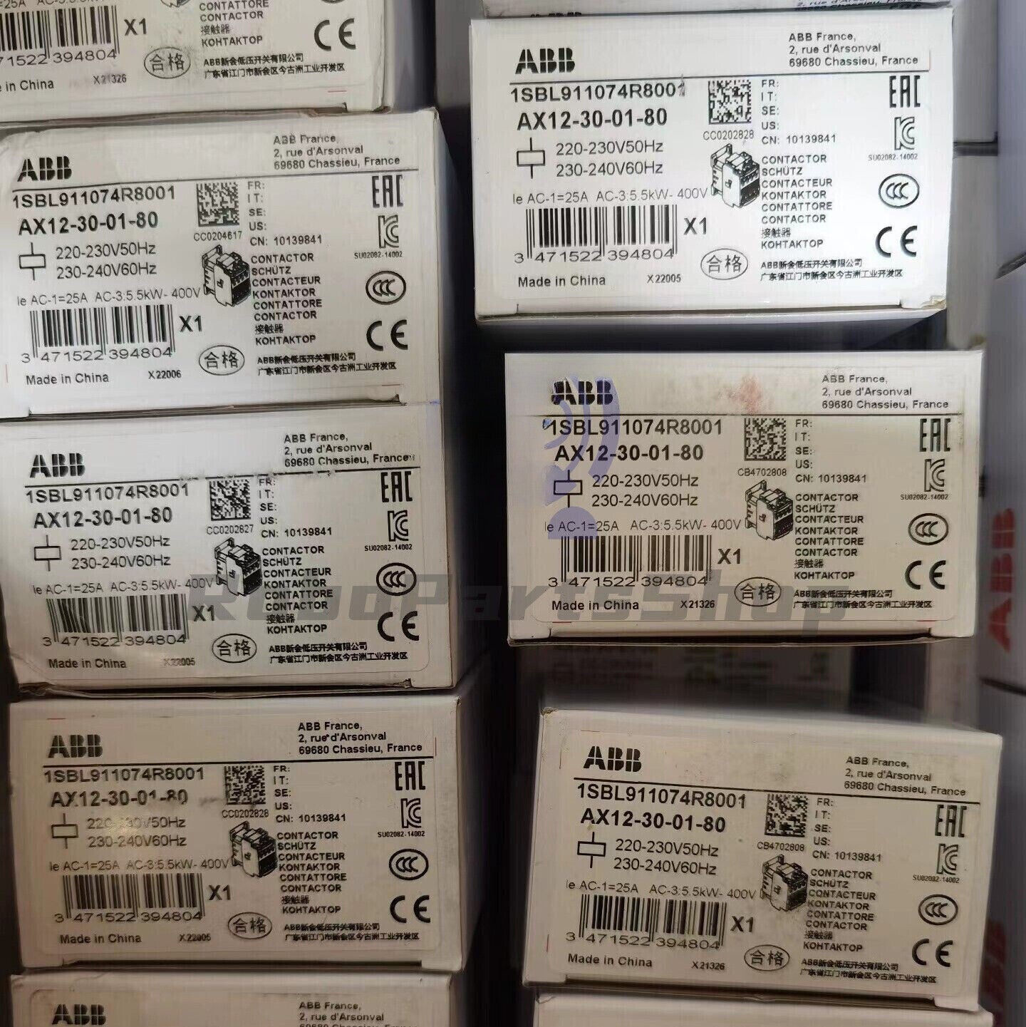 1pcs For ABB AX12-30-01-80 1SBL911074R8001 AC220V contactor