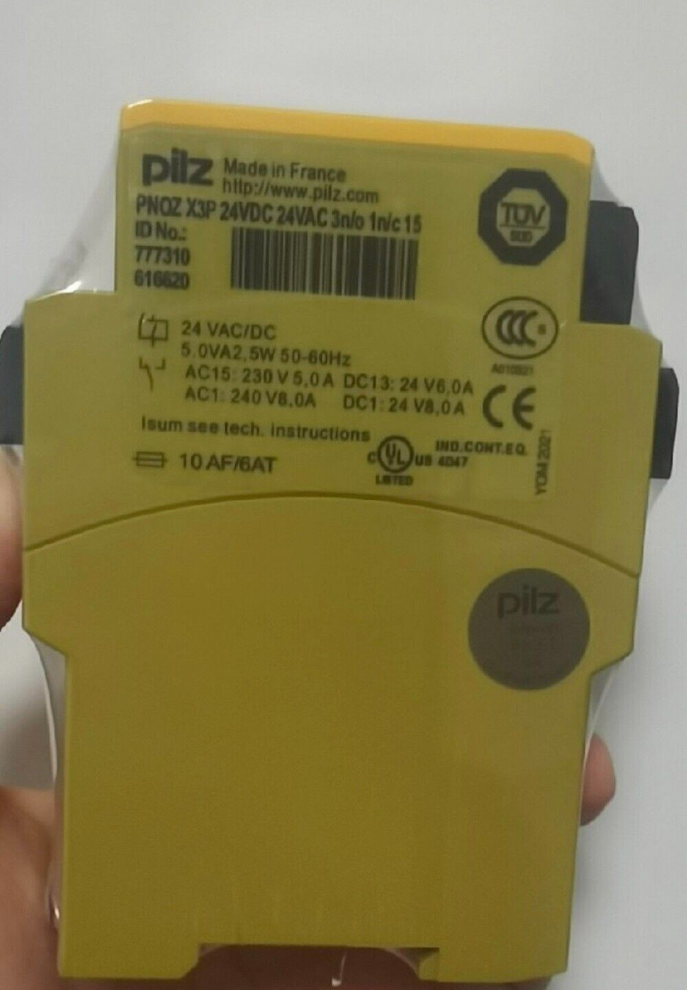 PILZ 777310 PNOZ X3P 24VDC 24VAC 3n/o 1n/c 1 SAFETY RELAY