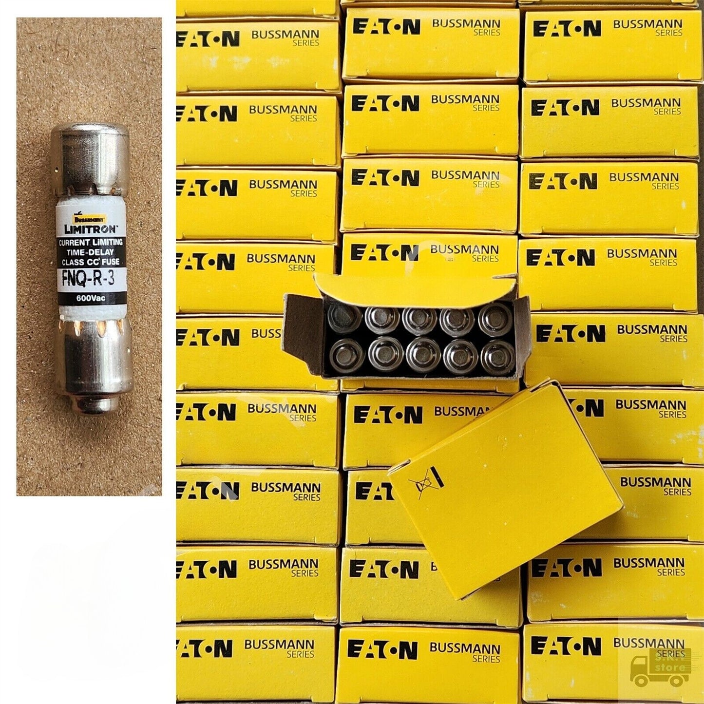 10pcs For Bussmann FNQ-R-3 Fuse, Class CC 600Vac