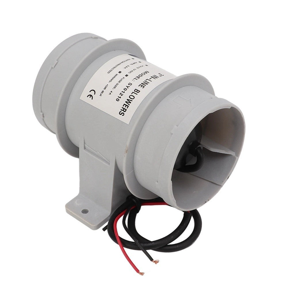 3 Inch 12V Inline Blower for Yacht Marine Airflow Silent Operation Design