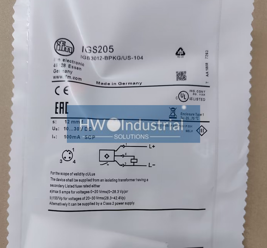 FOR IFM EFECTOR IGS-205 PROXIMITY SENSOR #S