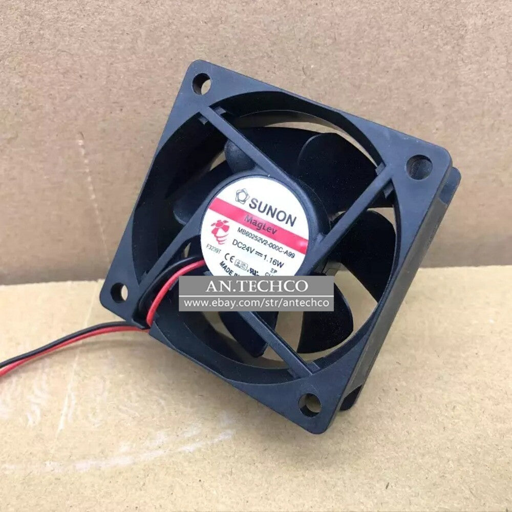 For SUNON MB60252V2-000C-A99 6025 DC24V 1.16W 6CM 2-Wire Cooling Fan