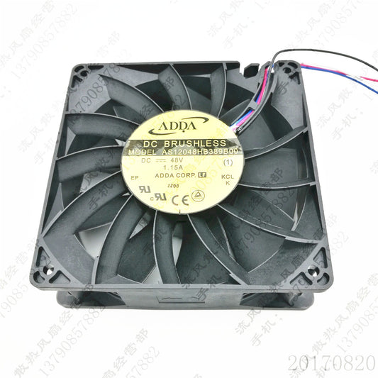 ADDA AS12048HB389B00 12038 48V 1.15A 12CM 4-Wire High Airflow Cooling Fan