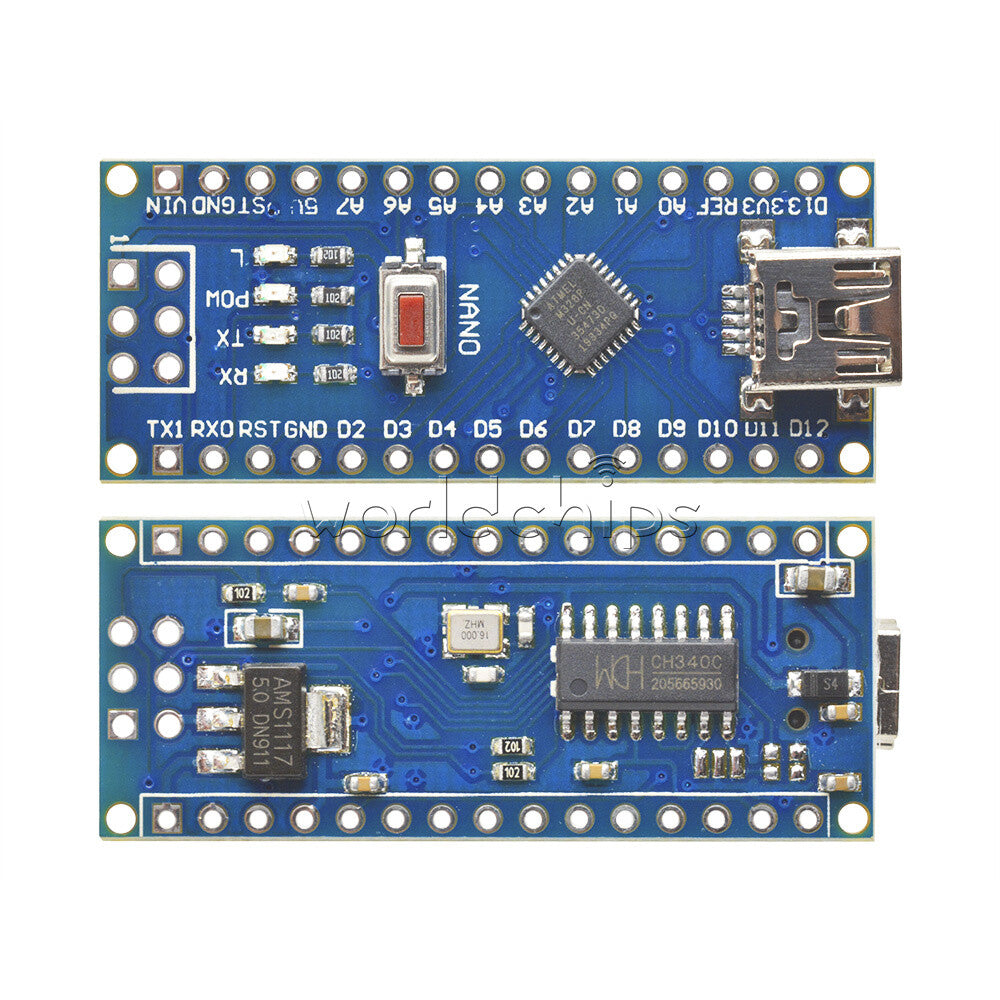 2PCS Nano 3.0 Controller Board Compatible with Arduino Nano CH340 USB Driver