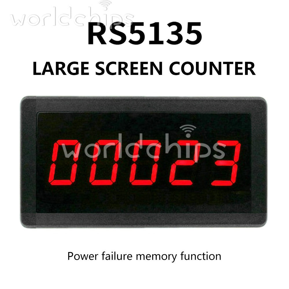 DC12-24V RS5135 0.56" Red 5-Digit Counter Meter Panel Up Plus Totalizer 0-99999
