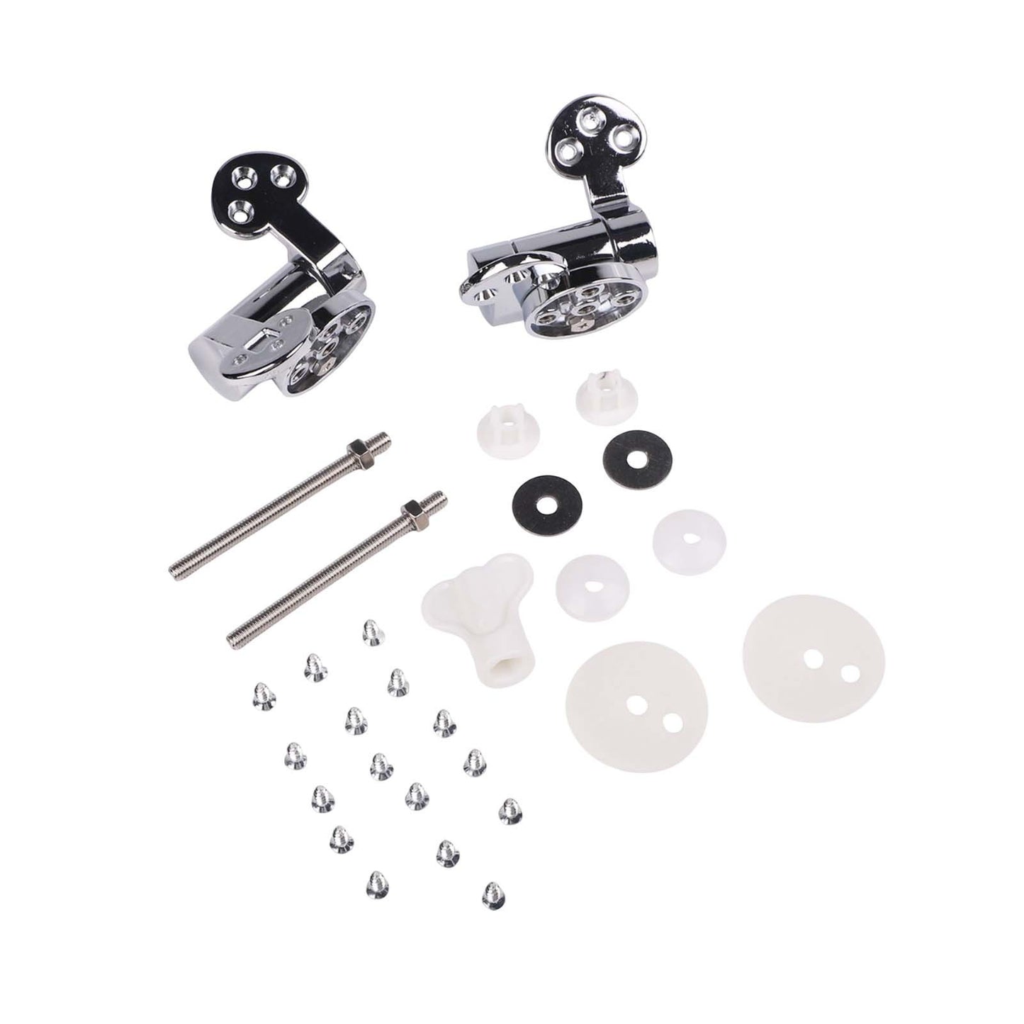 Toilet Seat Replacement Hinges Set Featuring Soft Close Mechanism For Quiet Use