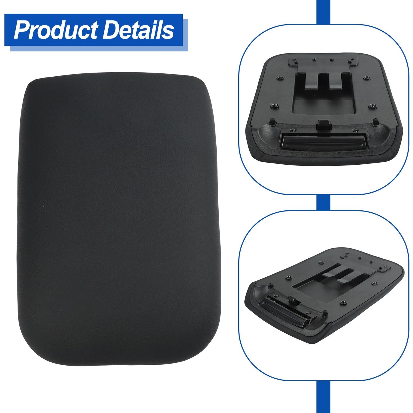 Black Center Console Armrest Lid Cover for Ford For Mustang 2005 2009 OEM Model