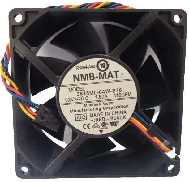1/piece NMB-MAT 3615ML-04W-B76 12V 1.60A 9CM 9038 DELL Server Cooling Fan