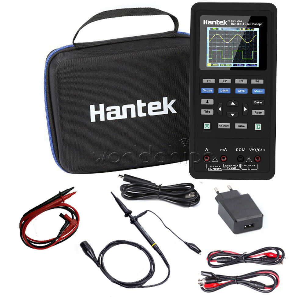 Hantek 2C42 Handheld 2IN1 Oscilloscope DMM Multimeter Tester 40/70MHz 2 Channel