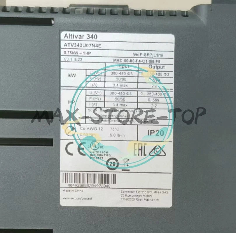 1 PC  TESTED Schneider ATV340U07N4E Inverter Fast Shipping