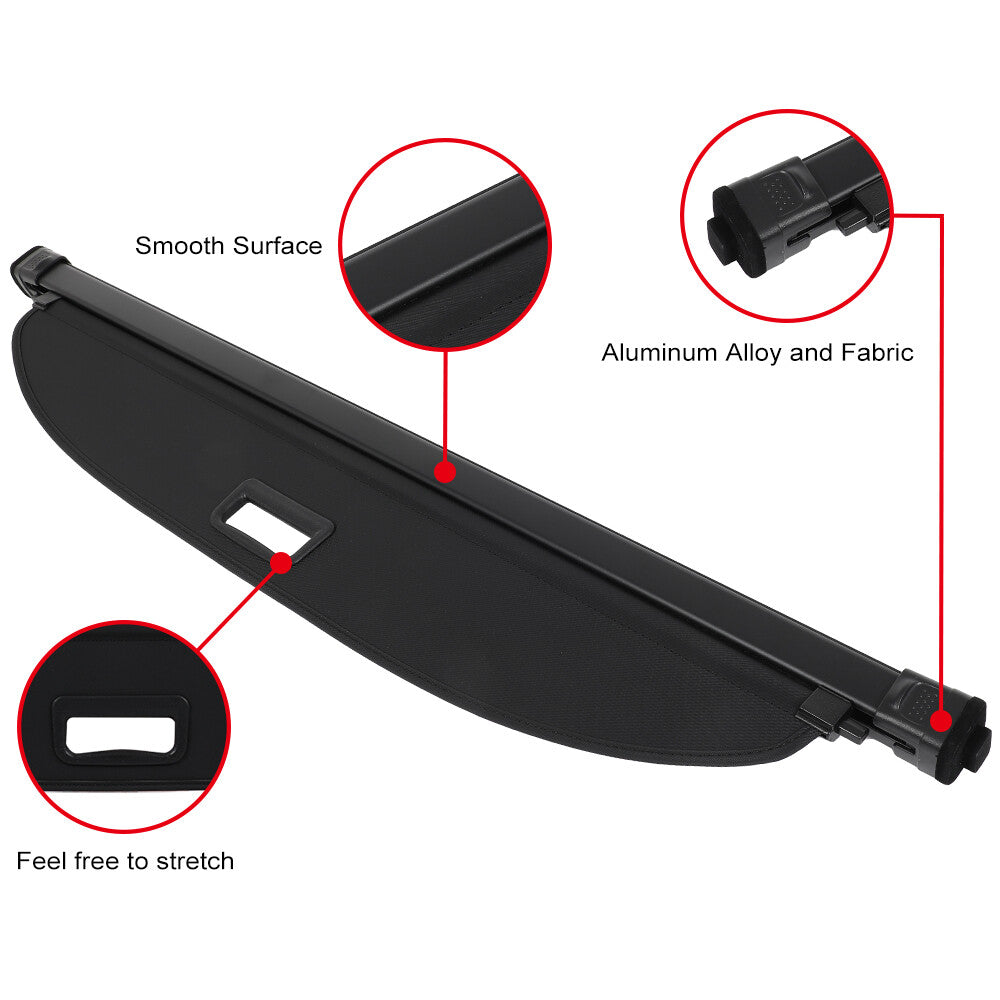 ECCPP Retractable Rear Trunk Cargo Cover Shield Shade For 2008-2012 Ford Escape