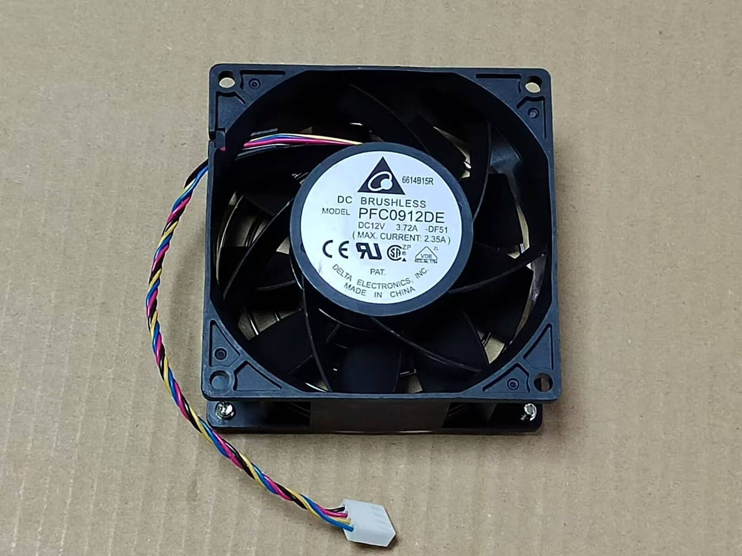 For DELTA PFC0912DE 9038 9CM 3.72A 12V Ultra Violent Cooling Fan