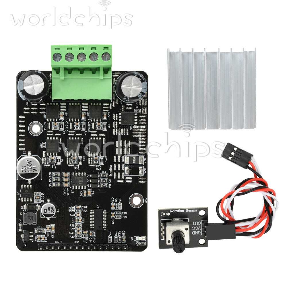 DC 6-80V BLDC 3-Phase DC Brushless Motor Controller 1600W 50A PWM Motor Driver