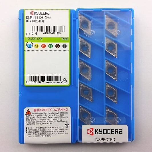 10Pcs Kyocera DCMT11T304-HQ TN60 DCMT3251HQ turning blade carbide inserts
