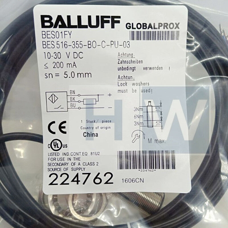 1PC BES01FY Inductive Sensor Proximity Switch BES 516-355-BO-C-PU-03