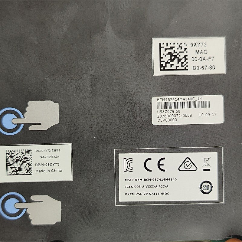 1/piece DELL BCM57414 NDC 25G MINI 2-Port Fiber Optic Network Card 06WMMV 09XY73