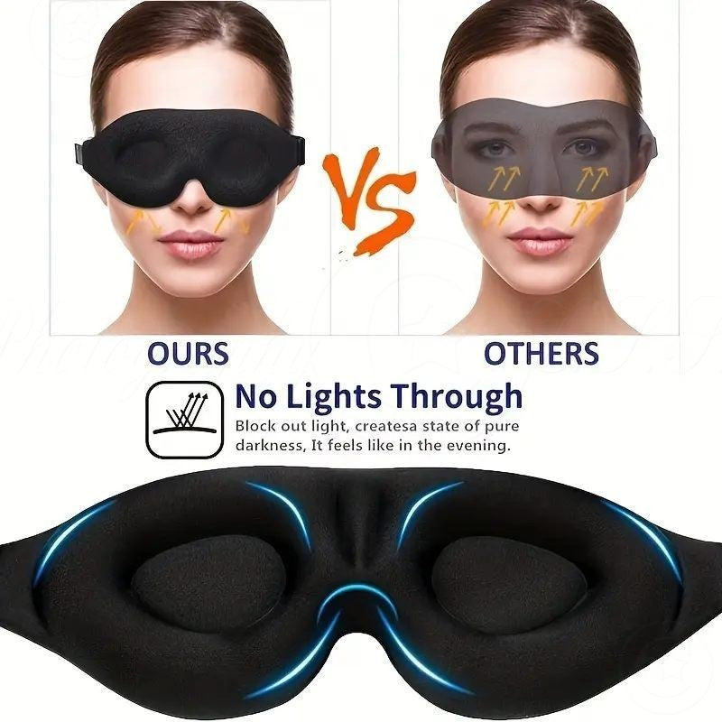 2x/Lot 3D Memory Foam Eye Mask Won't Ruin Your Lash Makeup For Naps Sleep Travel