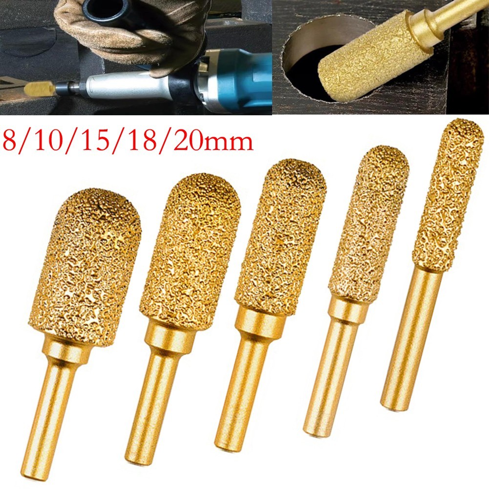 2PCS 820mm Drill Grinding Head Emery Burr for Metal Engraving and Crafts