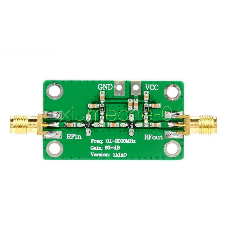 0.1~2GHZ 0.1-2000MHz Gain 60dB RF Broadband Amplifier Module LNA Board LNA