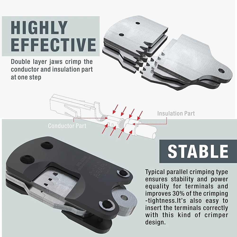 Micro-Connector Crimping Tool Pin Stability 0.03-0.52mm2 32-20AWG High Quality