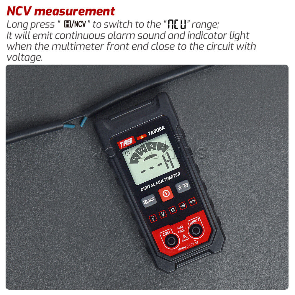 TA806A Multimeter Digital AC/DC Voltage Meter Automatic Resistance Tester