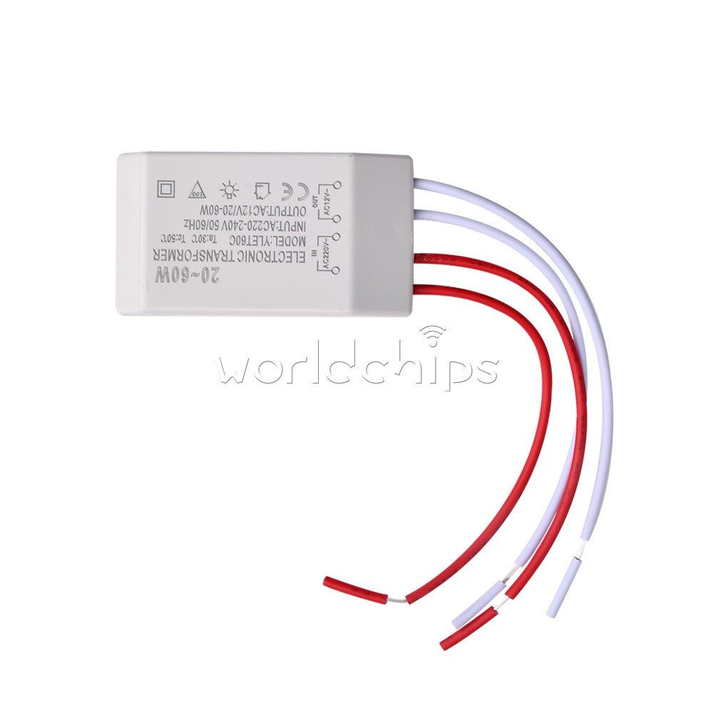 10PCS 20-60W 220V To AC12V LED Halogen Lamp Light Electronic Transformer Adapter