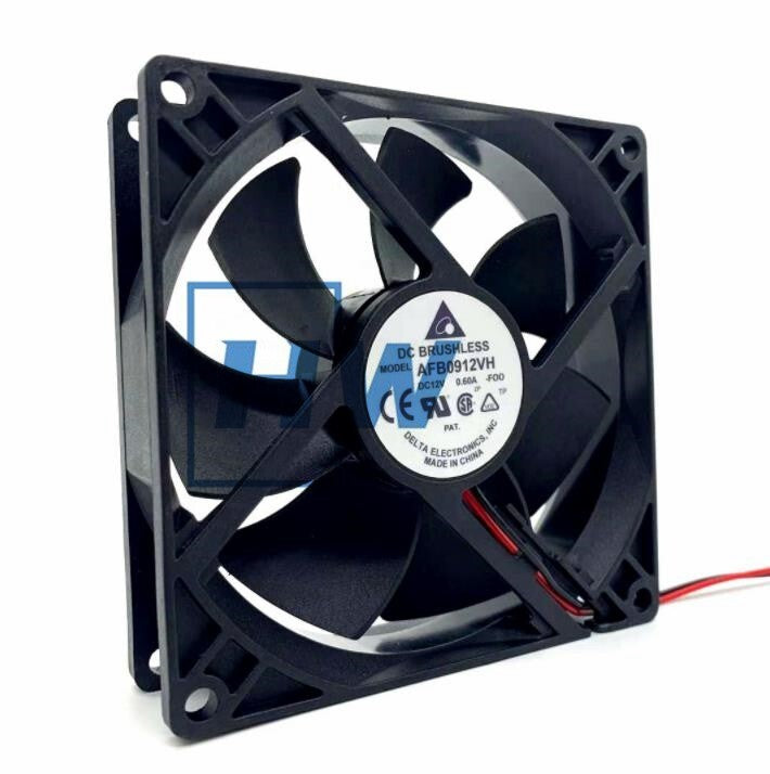 1Pc   Delta AFB0912VH 9025 9cm 12V 0.6A 12V High Air Volume Double Ball Fan