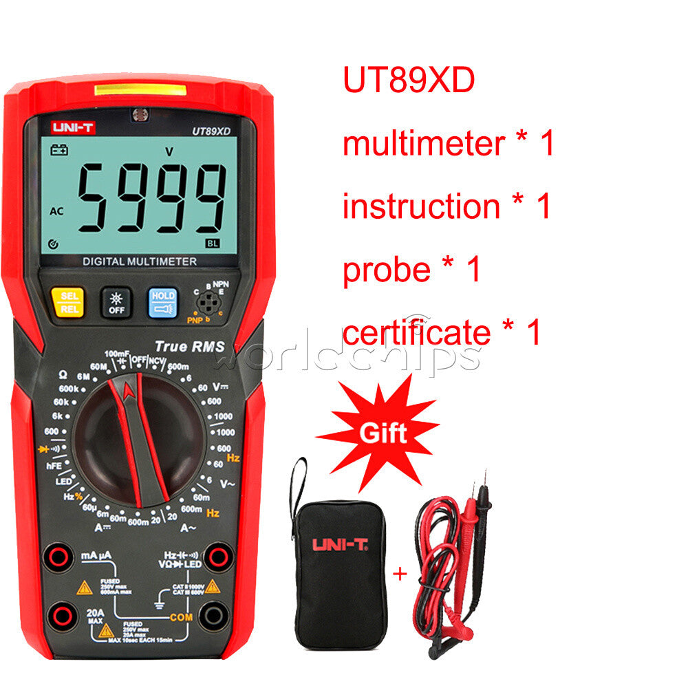 Professional Digital Multimeter True RMS NCV 20A Current AC/DC Voltmeter Tester