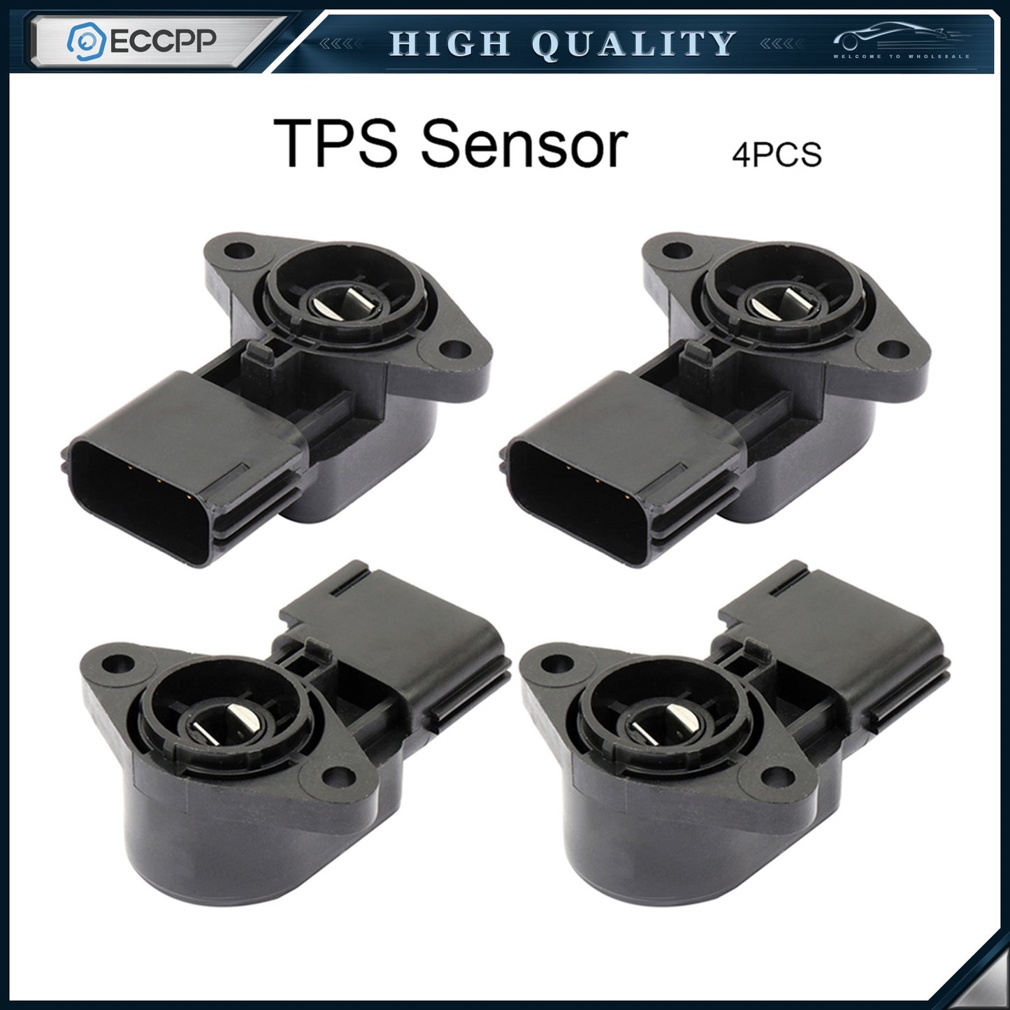 ECCPP 4 Set  Throttle Position Sensor For Ford Mustang 4.0L 4.6L 2007-2009