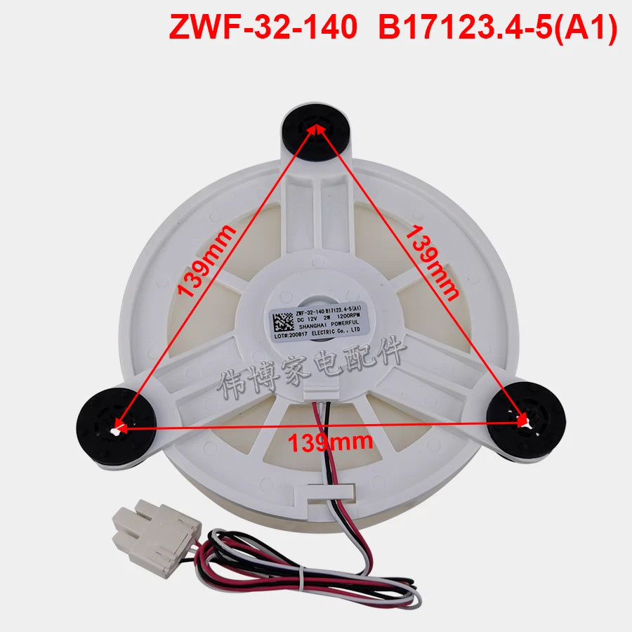 1x ZWF-32-140  B17123.4-5(A1) refrigerator cooling fan motor fan accessories