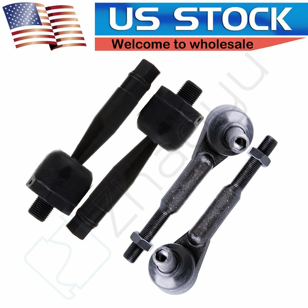 4PC Inner Outer Tie Rod Links Kit For Audi A4 A8 Quattro S8 A6 & VW Passat