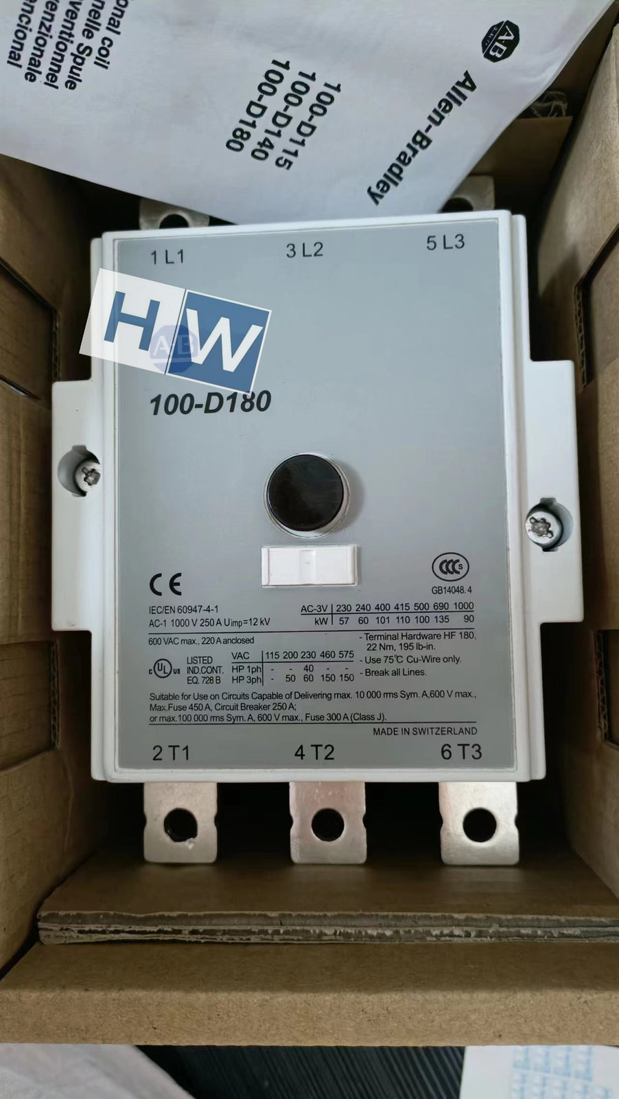 1PC  100-D180 Contactor 110-120VAC (Expedited )