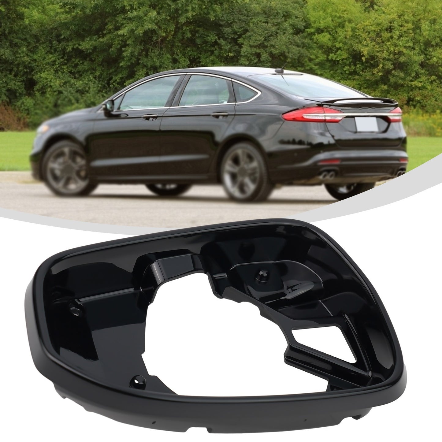 Custom fit Black Mirror Frame for Ford Fusion High quality ABS Material