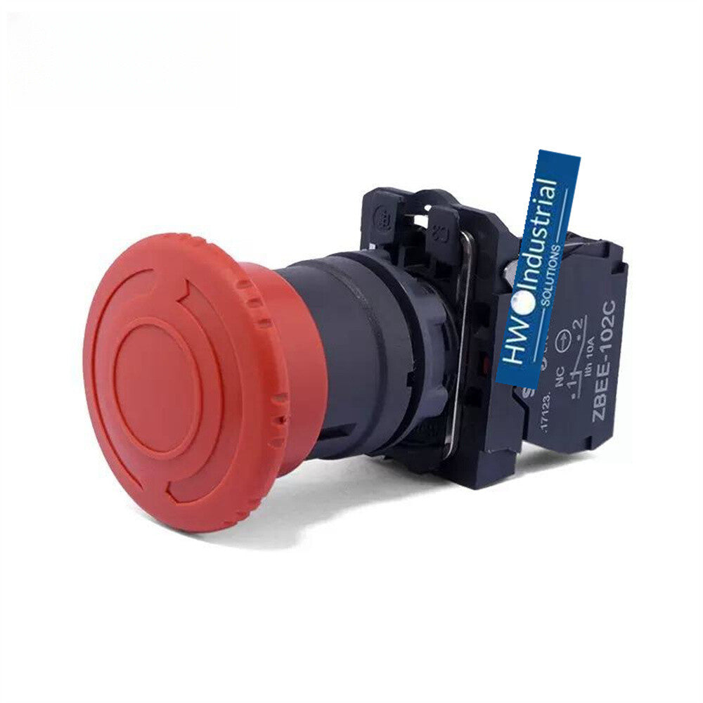 1PC  Red Emergency Stop Button Switch Rotation Reset XB5AS542C XB5-AS542C 1NC