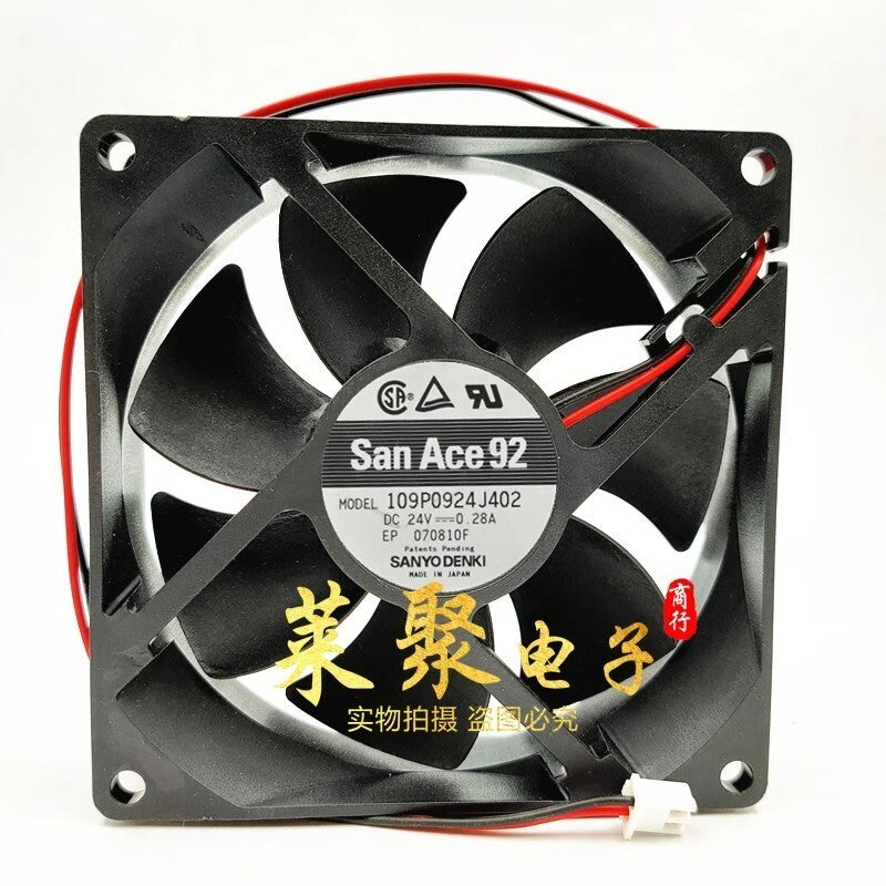 Sanyo 109P0924J402 9025 DC24V 0.28A 9CM 2-Pin Inverter Cooling Fan