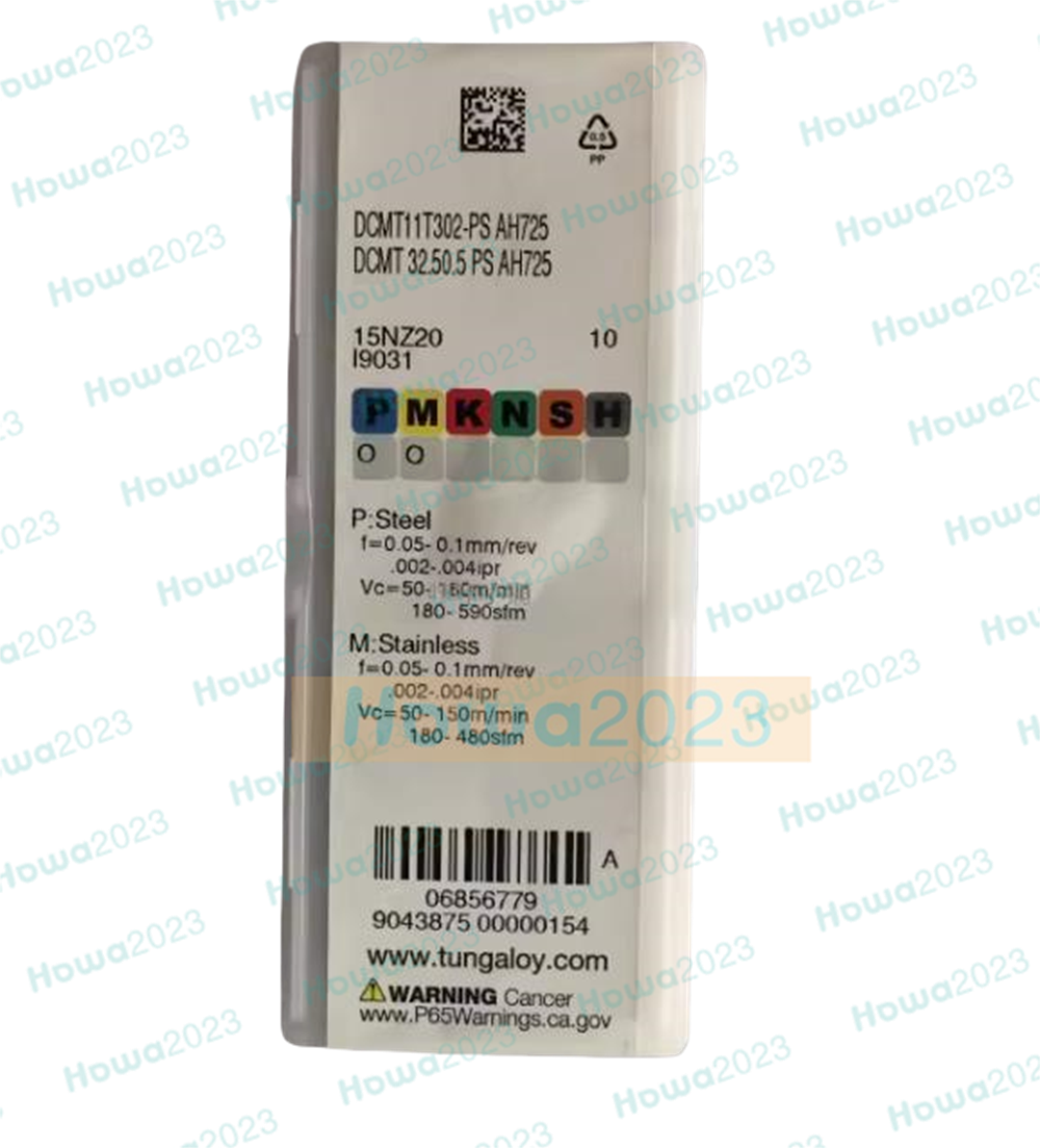 10PcsBOX Tungaloy DCMT11T302PS DCMT11T302-PS AH725 DCMT32.50.5-PS Carbide Insert
