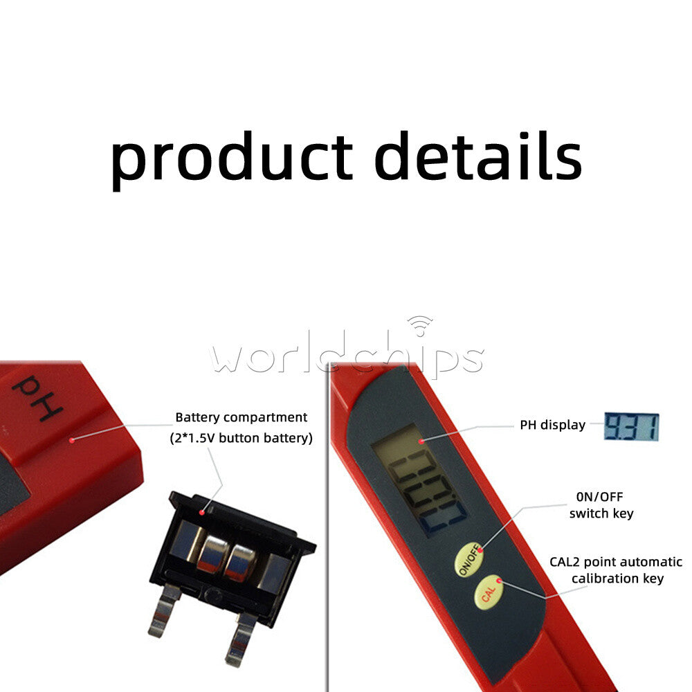 Digital LCD PH Meter/TDS Lab/PH Testpapier Digital LCD Tester f Hydroponic Pool