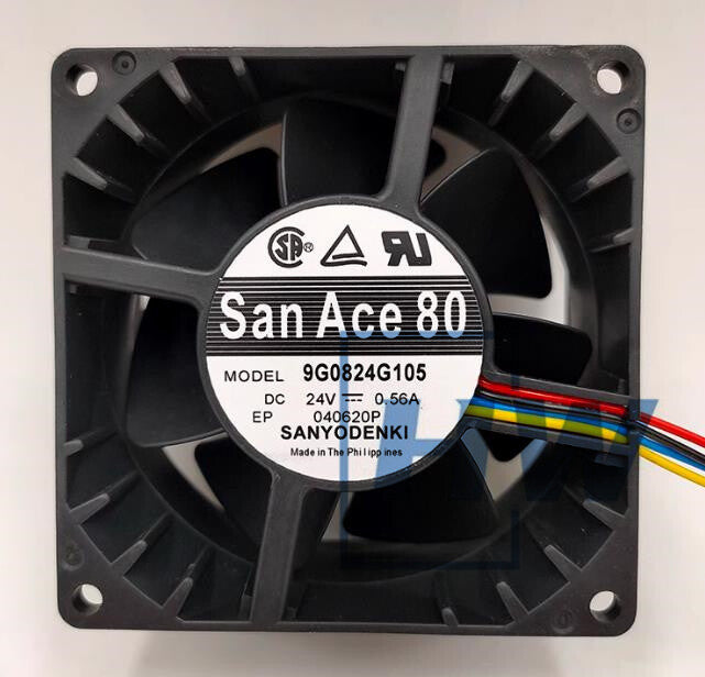1PC  9G0824G105 8038 24v 0.56A 8CM Pwm Speed Control Fan 4-Wire