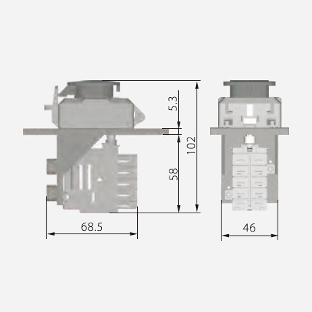 JD3 KJD11 For KEDU 10 Pins 16/12A 400V Electromagnetic On Off Push Button