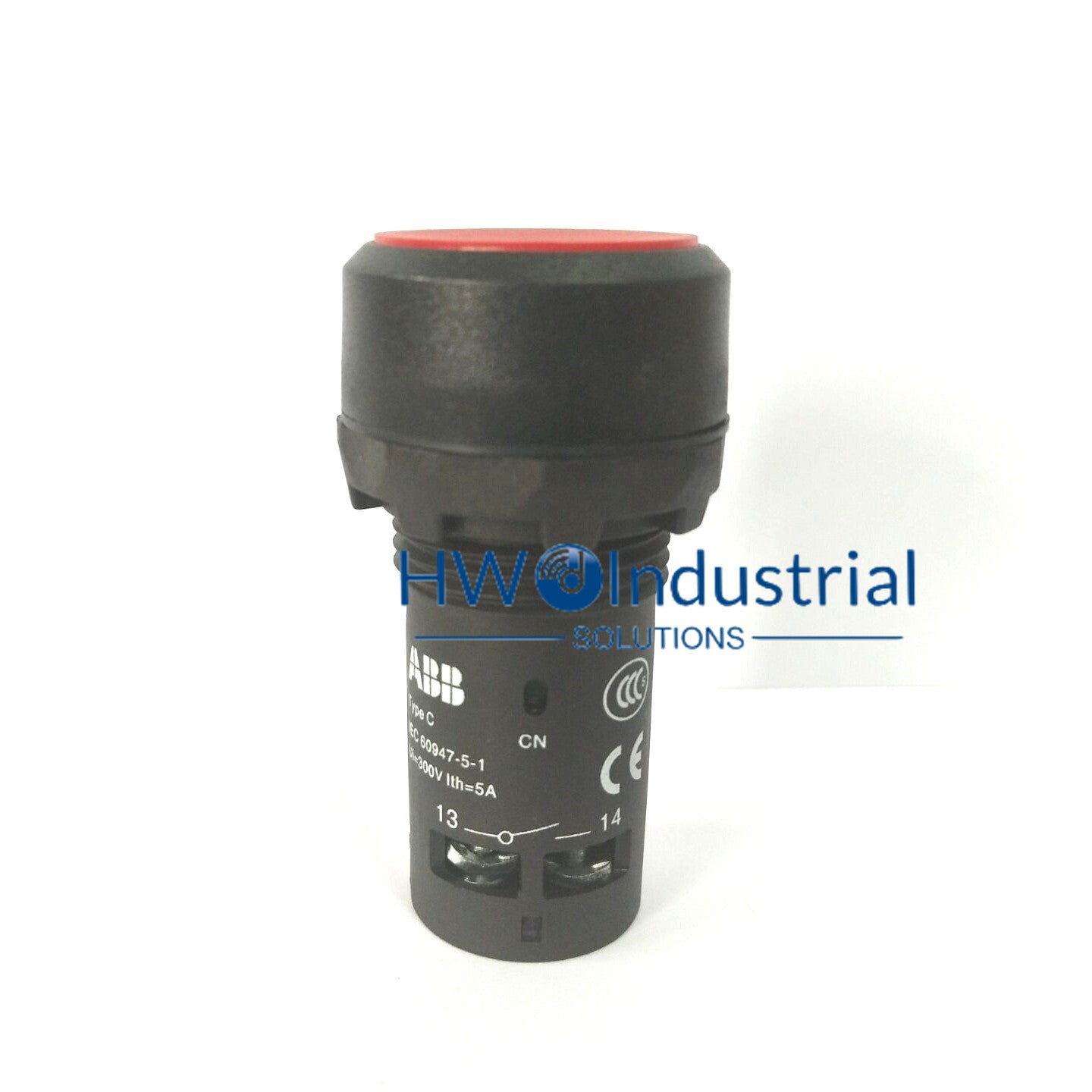 2PC  ABB Self-locking Flat Head Button CP2-10R-10 Red 1 Normally Open 1NO