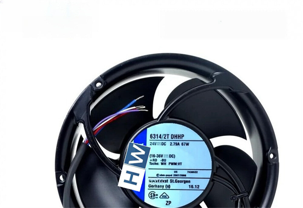 1/piece 6314/2TDHHP 24V 2.8A 67W High Airflow Aluminum Frame Cooling Fan