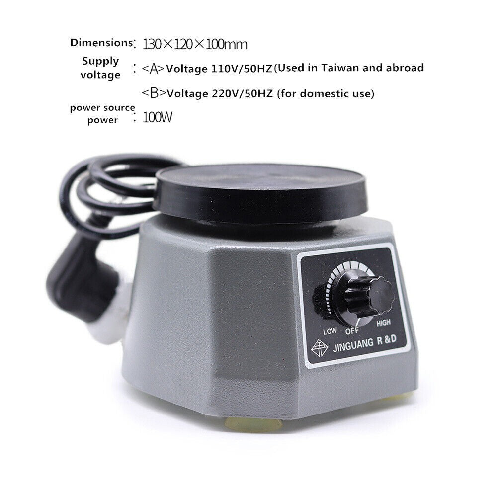 Dental Plaster Vibrator Gypsum Mixing Machine Dental Lab Equipment 4'' Round